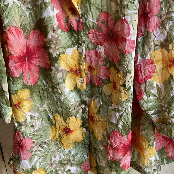 NWOT CATHY DANIELS LIGHTWEIGHT FLORAL PRINT BLOUSE SZ 2X - Picture 5 of 8